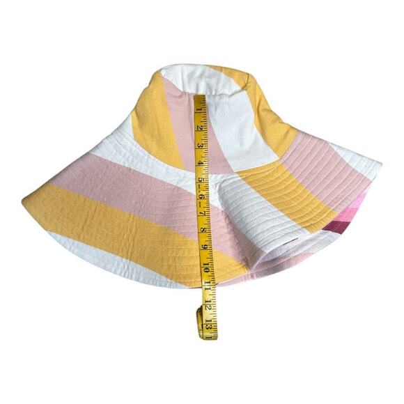 J. Crew Limited-Edition Pink Yellow Stripe Reversible Wide Brim Sun Hat Adult - Picture 6 of 6